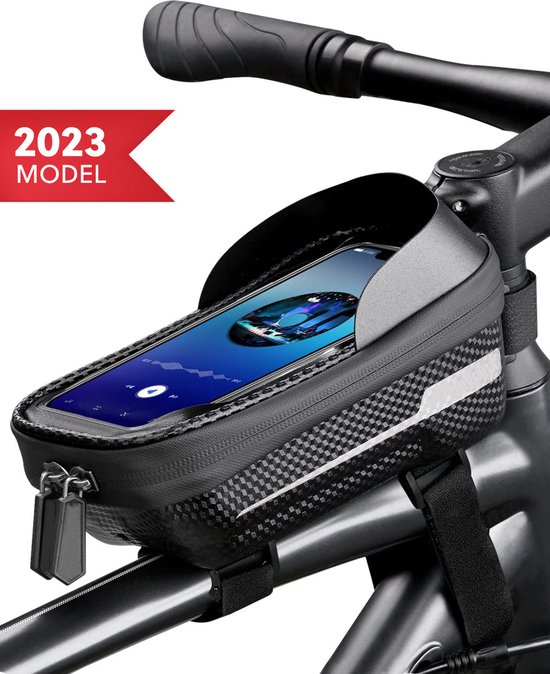 BikePro Universele Telefoonhouder Fiets Pro - Waterdicht - Frametas - Fietstas Stuur - Geschikt voor E-Bike, Mountainbike, Racefiets etc.
